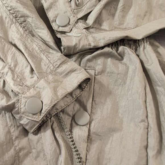 Calvin Klein Jeans gray hooded nylon jacket, women's size medium - Picture 7 of 11